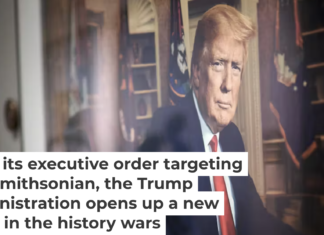 A portrait of President Donald Trump in the ‘America’s Presidents’ exhibition at the Smithsonian Institution’s National Portrait Gallery. Win McNamee/Getty Images